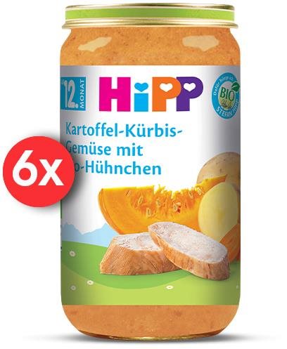 HiPP BIO Zemiaky, tekvica, zelenina s kuracím mäsom 6× 250 g Príkrm