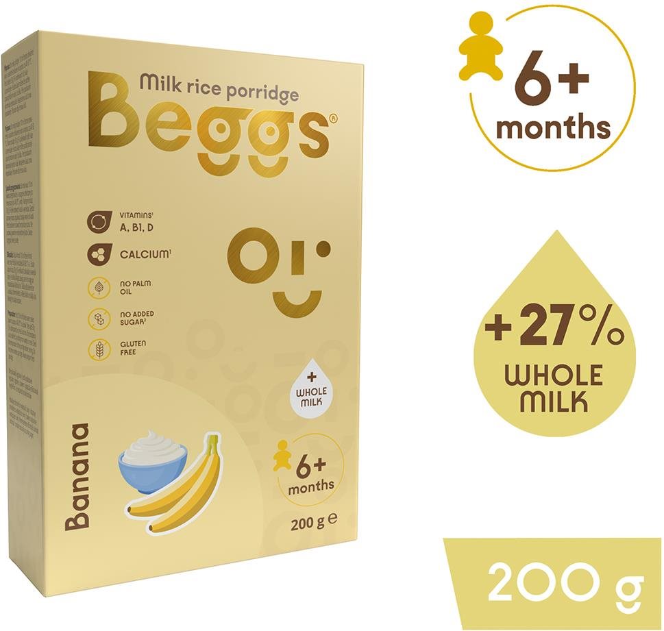 Beggs tejes rizskása banánnal (200 g) Tejpép