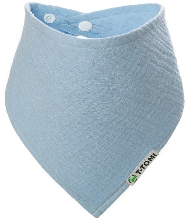 T-TOMI BIO Mušelínový podbradník Blue Podbradník