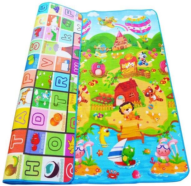 Sun baby Hracia podložka obojstranná herný svet 200 × 170 cm Hracia...