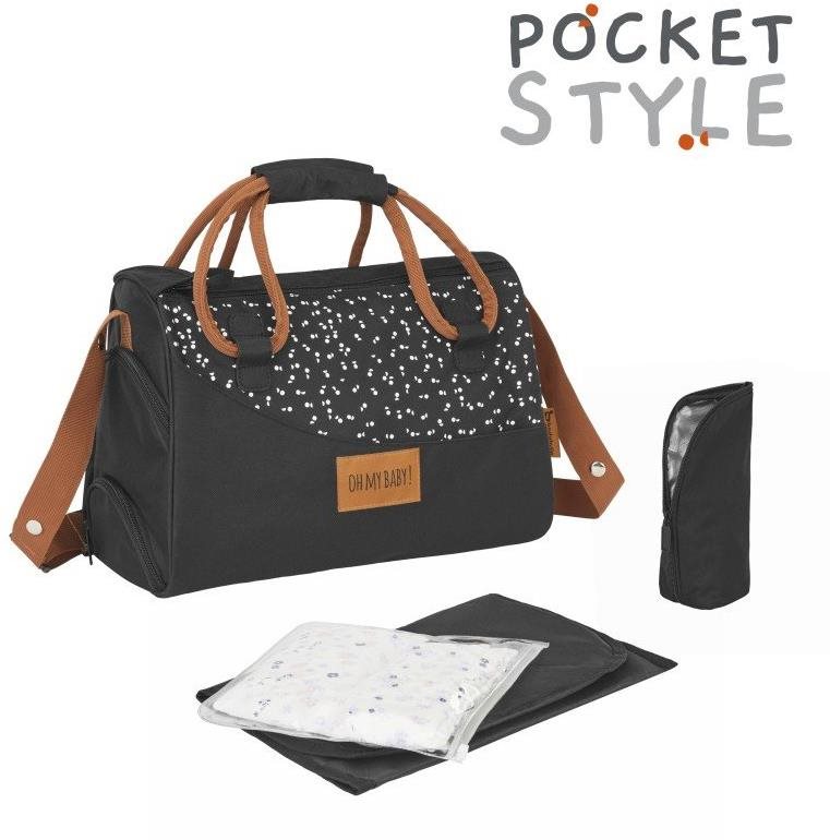 BADABULLE prebalovacia taška Pocketstyle Black Camel Prebaľovacia...