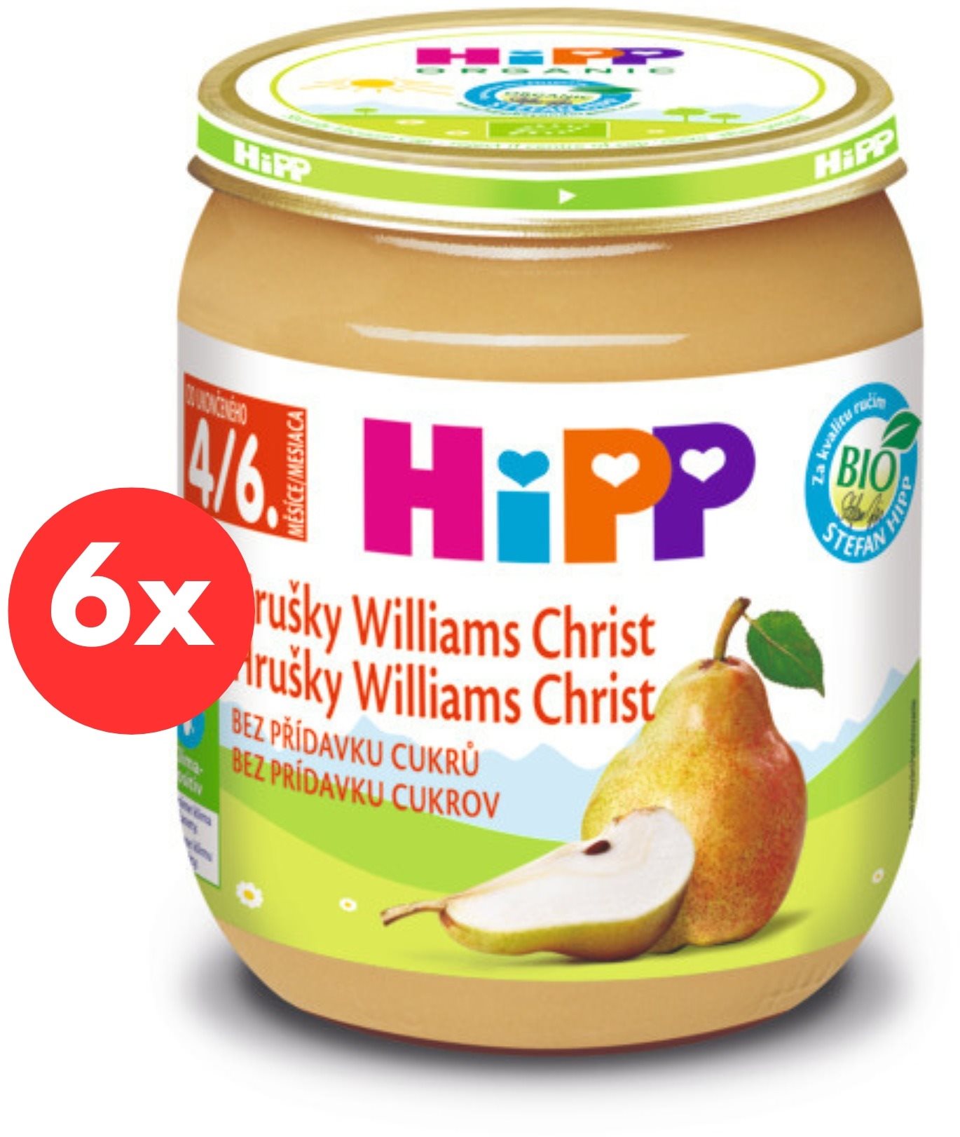 HiPP BIO Hrušky Williams-Christ - 6x 125g Príkrm