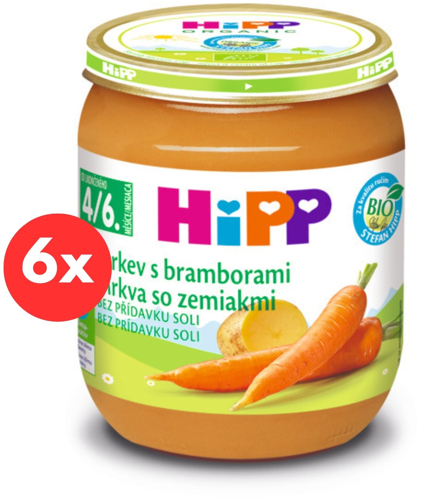 HiPP BIO Karotka s bramborami - 6× 125 g Příkrm