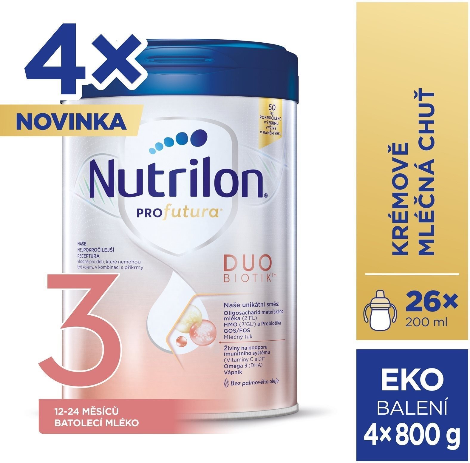 Nutrilon Profutura Duobiotik 3 dojčenské mlieko 4× 800 g Dojčenské...