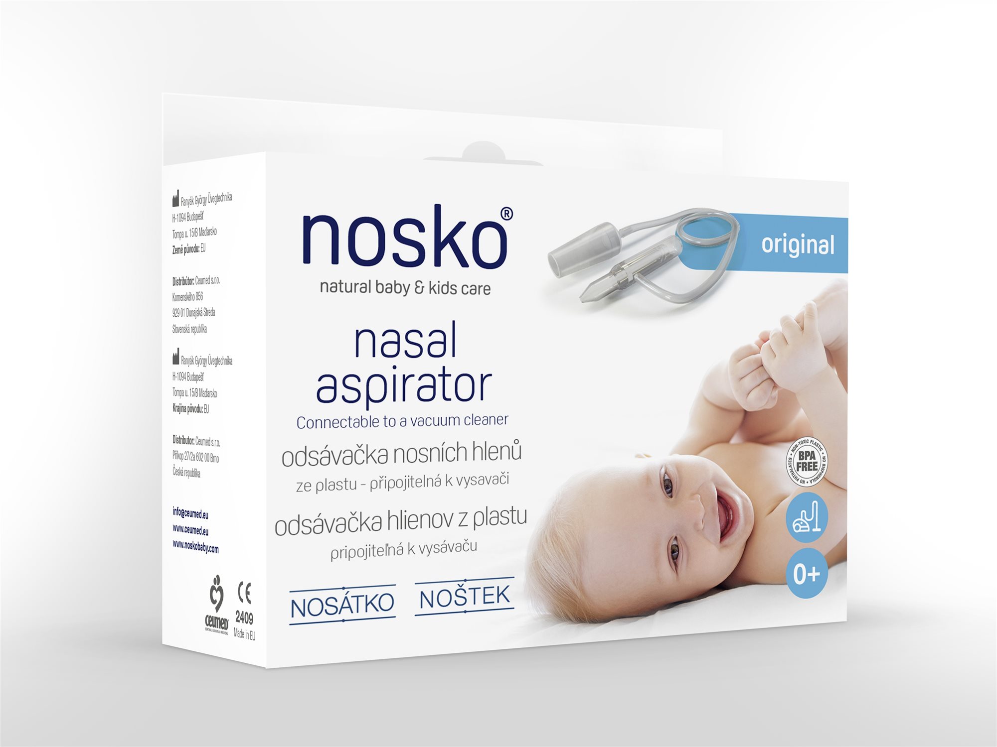 NOSÁTKO- nosová odsávačka hlienov Nosátko plast Odsávačka hlienov