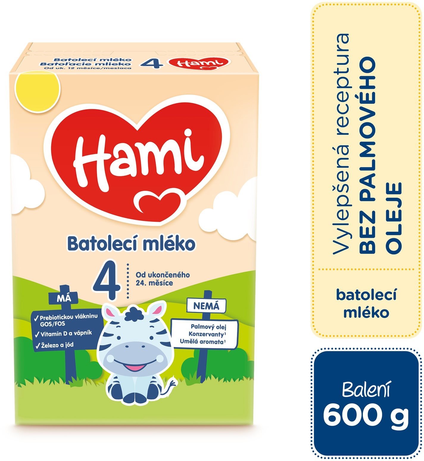 Hami 24 Pre batoľatá mlieko 600 g Dojčenské mlieko