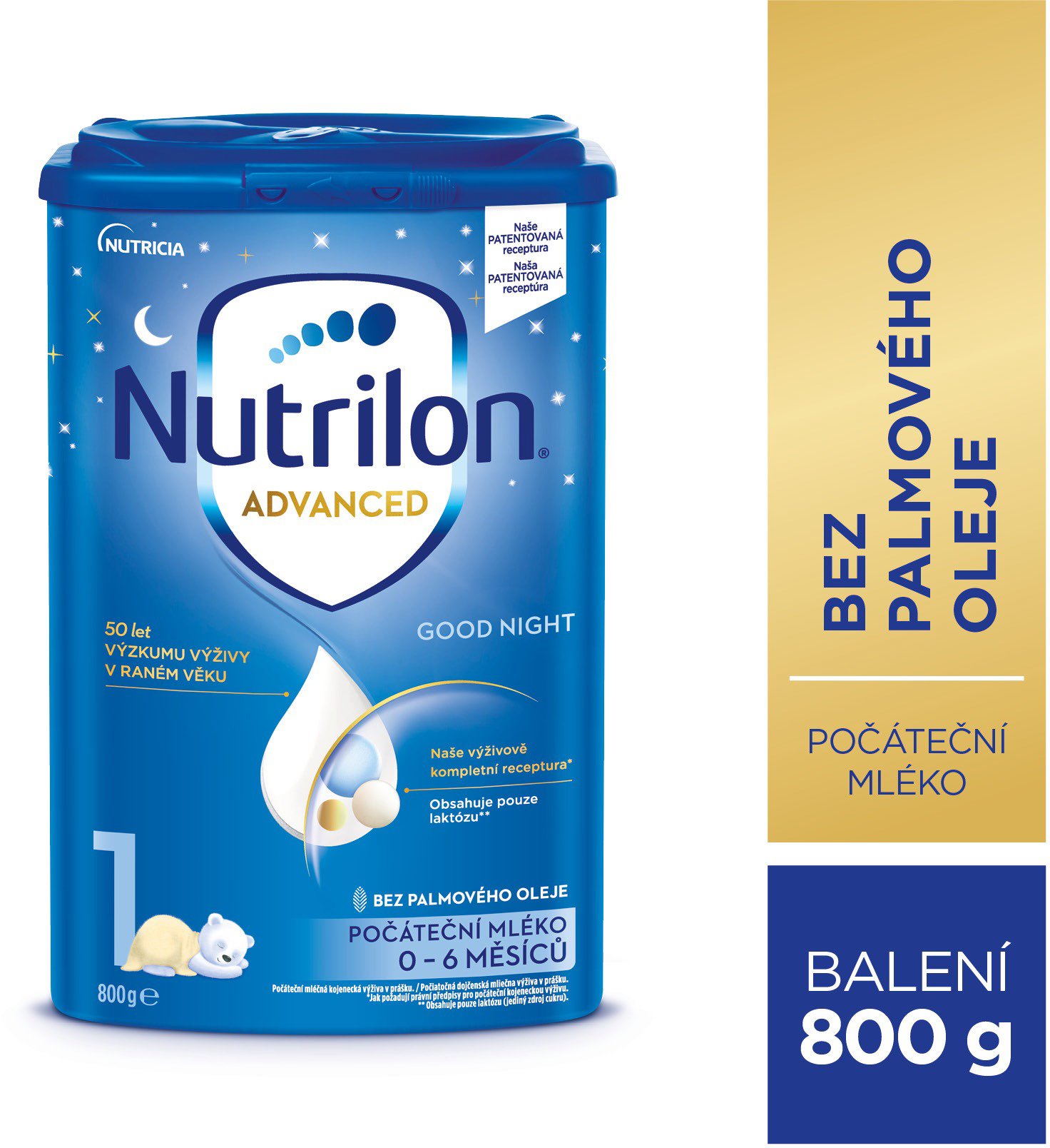 Nutrilon 1 Advanced Good Night počiatočné dojčenské mlieko 800 g...