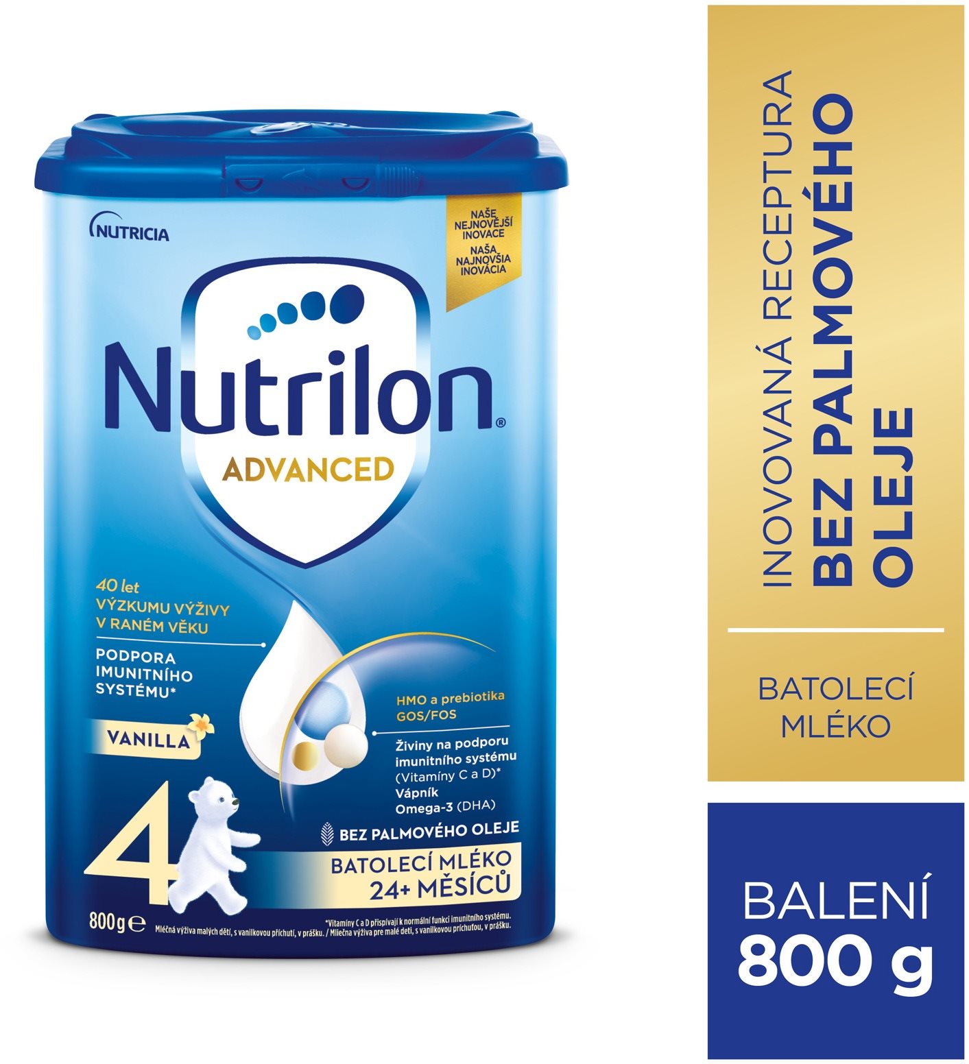 Nutrilon 4 Advanced Vanilla batoľacie mlieko 800 g, 24+ Dojčenské...