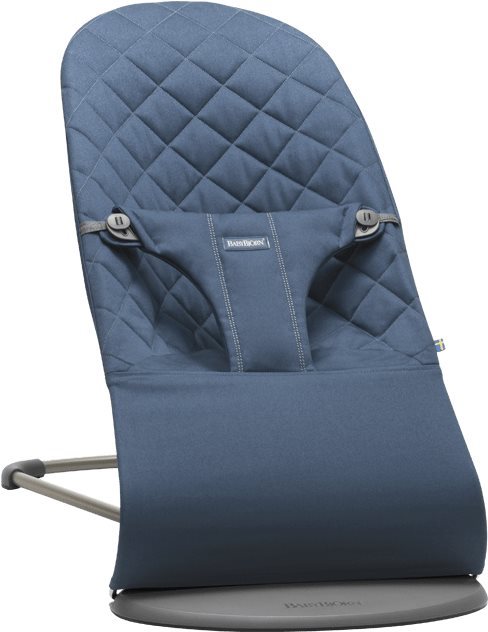 Babybjörn Ležadlo Bouncer BLISS Midnight Blue Cotton Detské ležadlo