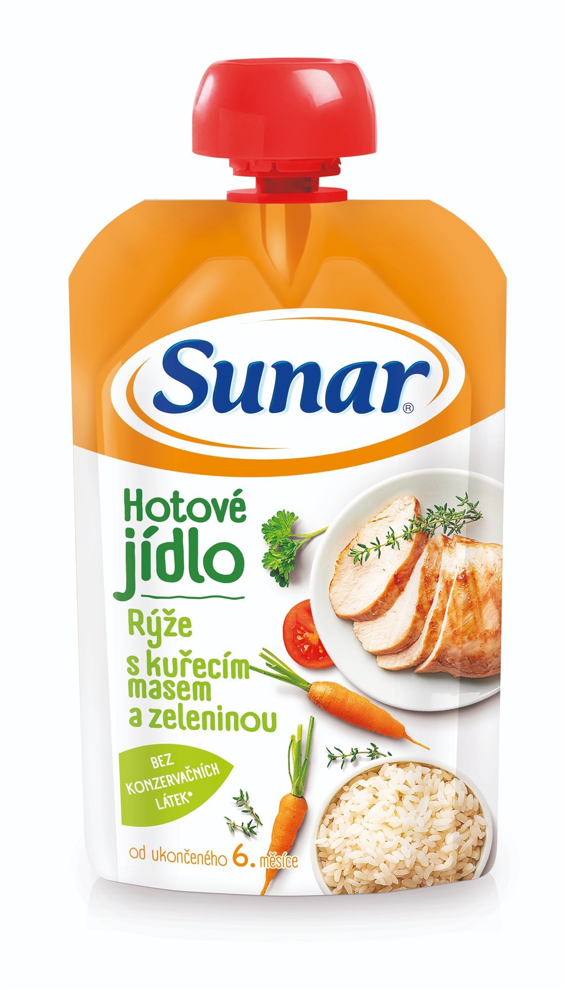 Sunar príkrm ryže s kuracím mäsom a zeleninou 120 g Príkrm