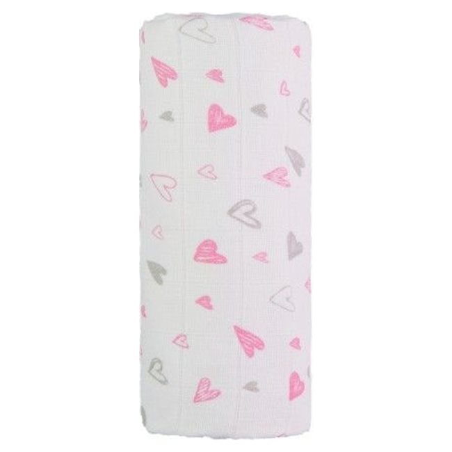 T-tomi TETRA osuška Pink Hearts Detská osuška