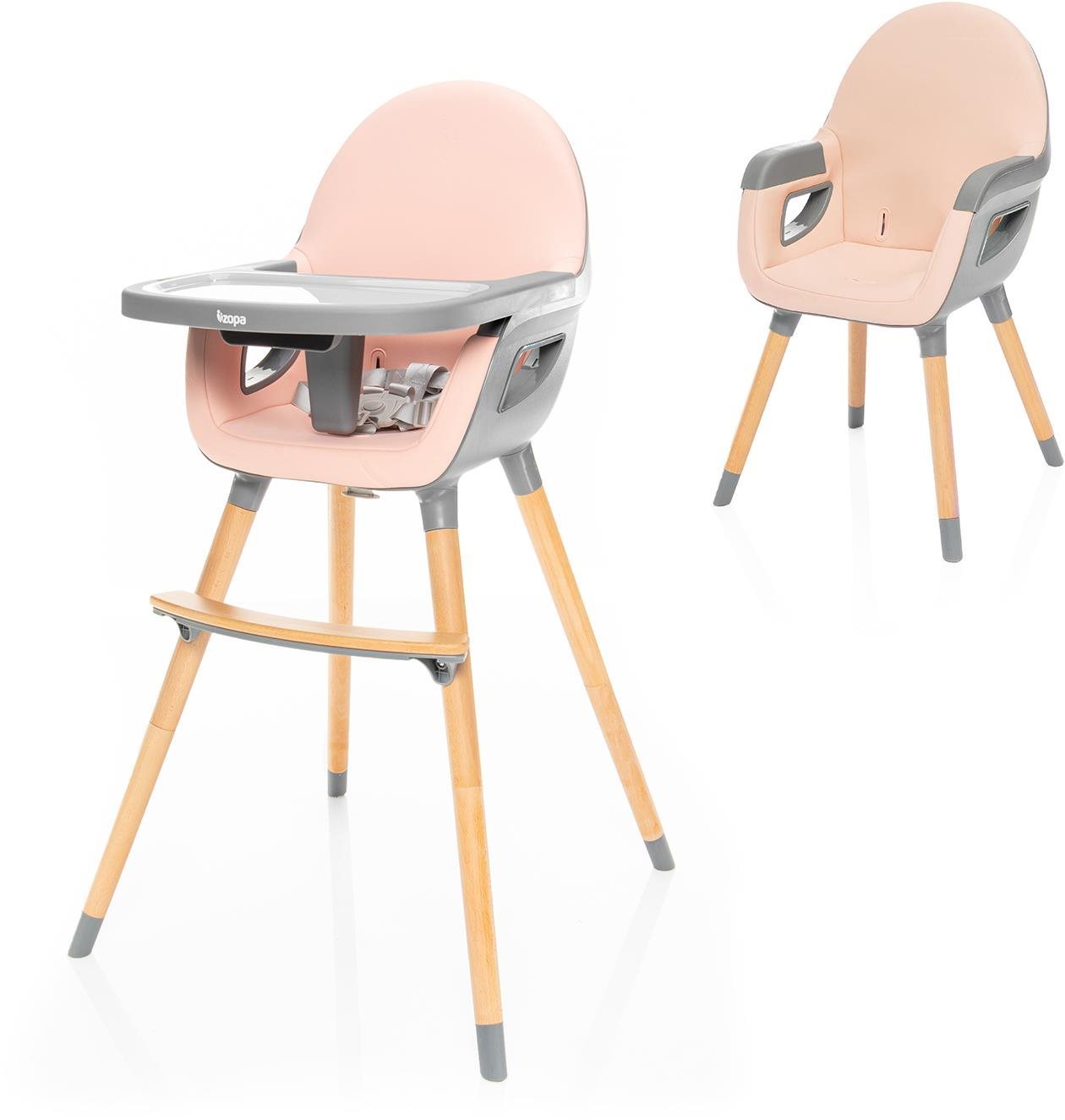 ZOPA stolička Dolce 2, Blush Pink/Grey Stolička na kŕmenie