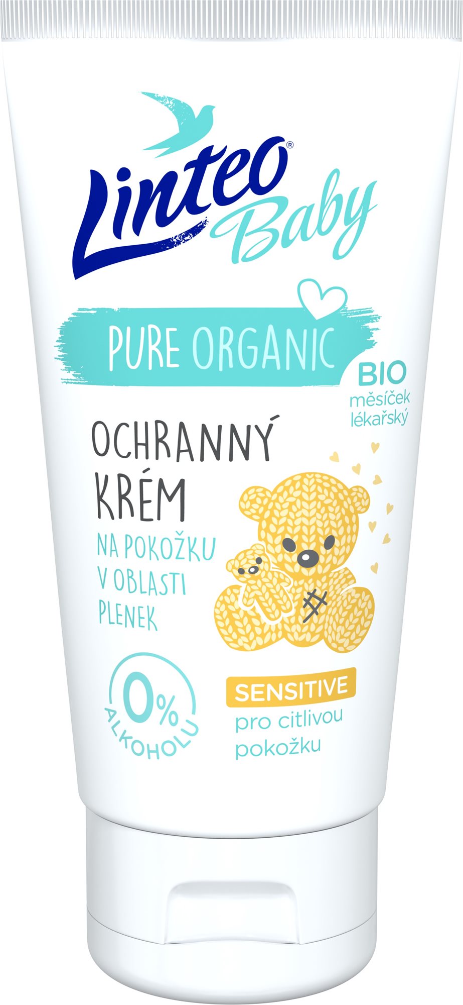 LINTEO BABY Ochranný krém na pokožku v oblasti plienok s BIO...