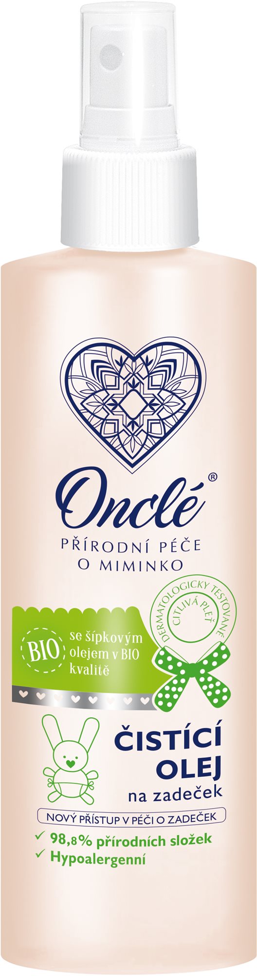 ONCLÉ Tisztítóolaj babapopsira, csipkebogyó olajjal, 200 ml Babaolaj