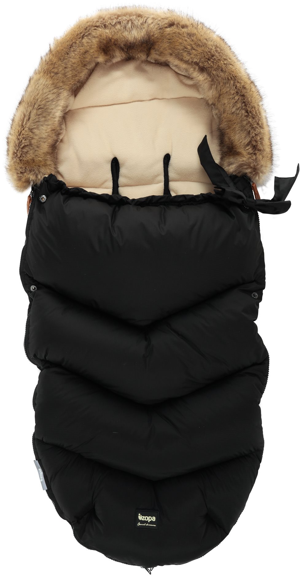 Zopa Zimný fusak Fluffy - čierny Fusak do kočíka