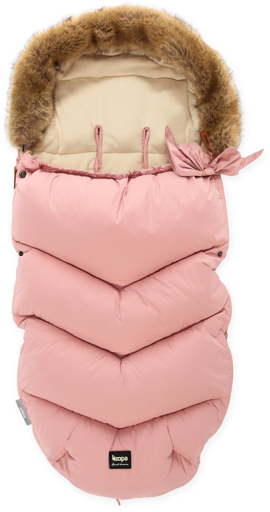 Zopa Zimný fusak Fluffy - ružový Fusak do kočíka