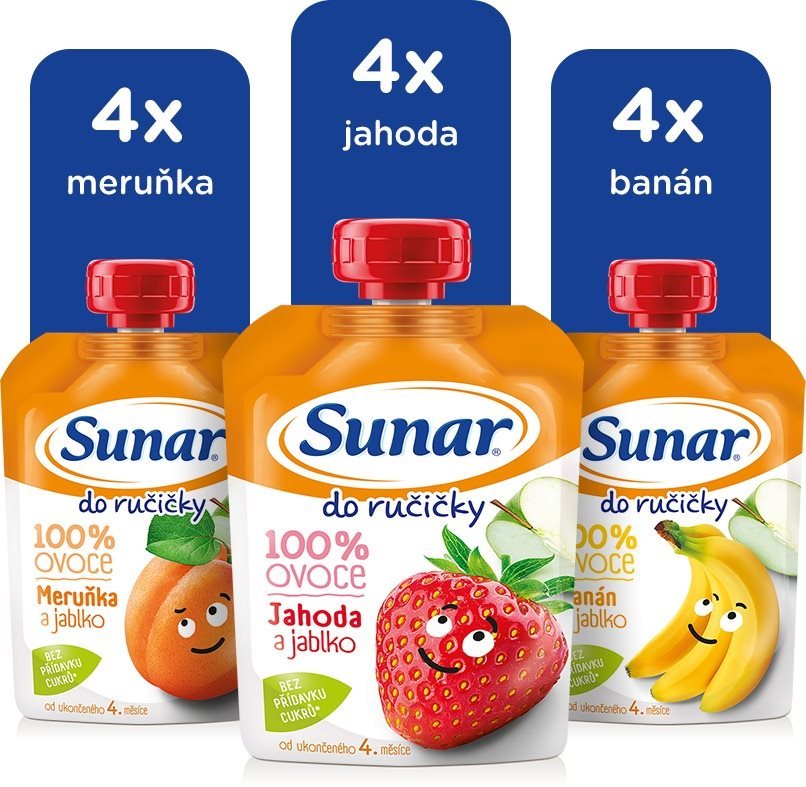 Sunar Do ručičky ovocná kapsička mix príchutí 12× 100 g Kapsička...