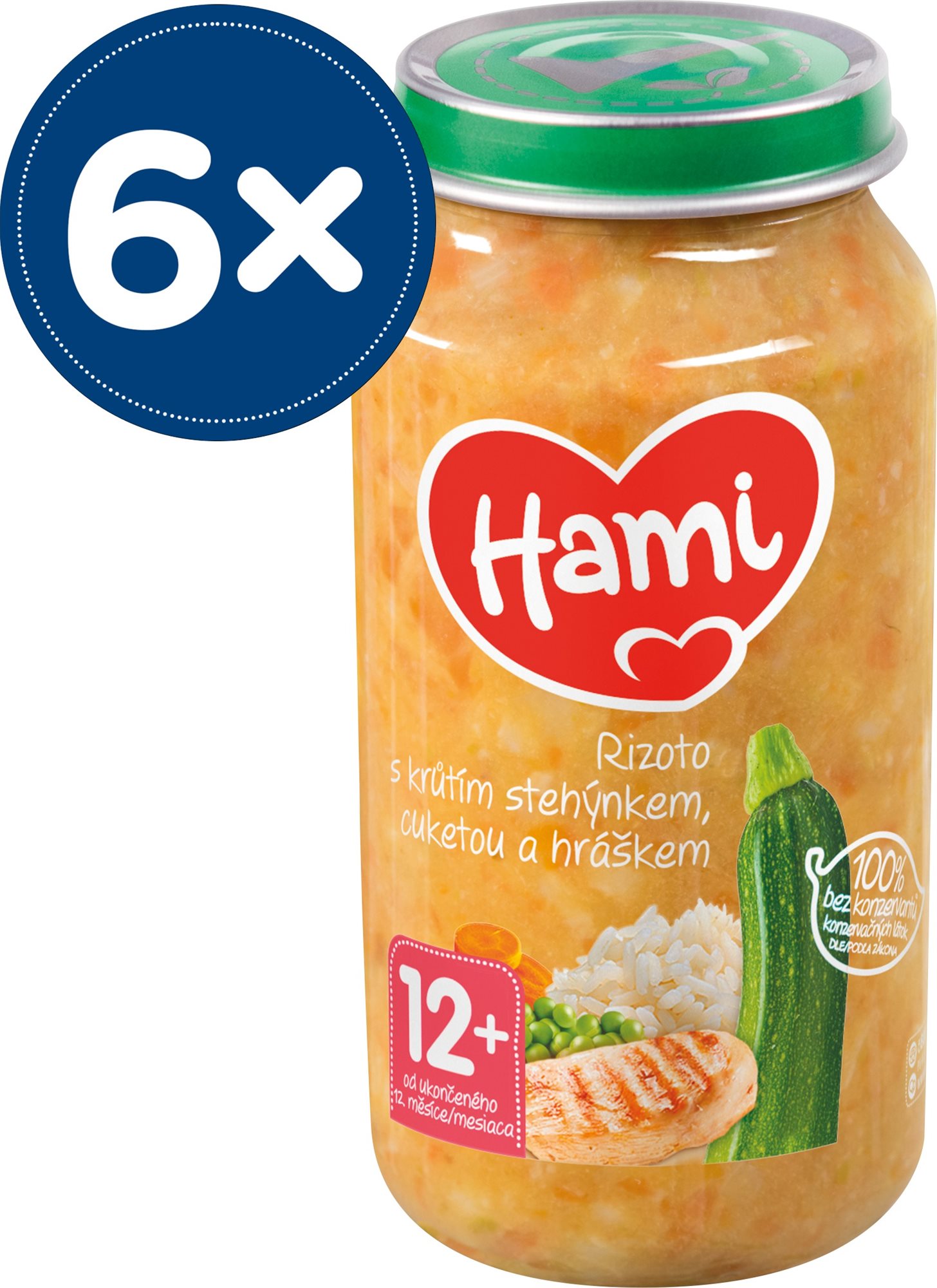 Hami Rizoto s morčacím stehienkom, cuketou a hráškom 6× 250 g Príkrm