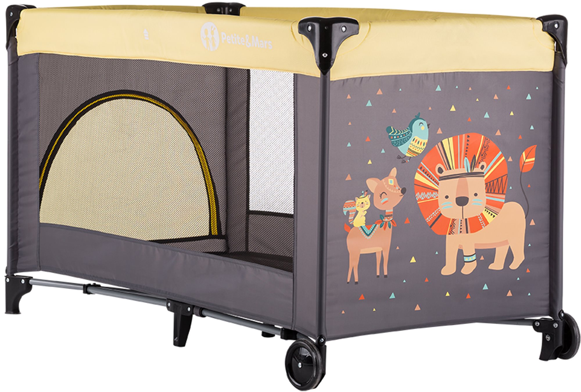 Petite & Mars Koot Lion Yellow Cestovná postieľka