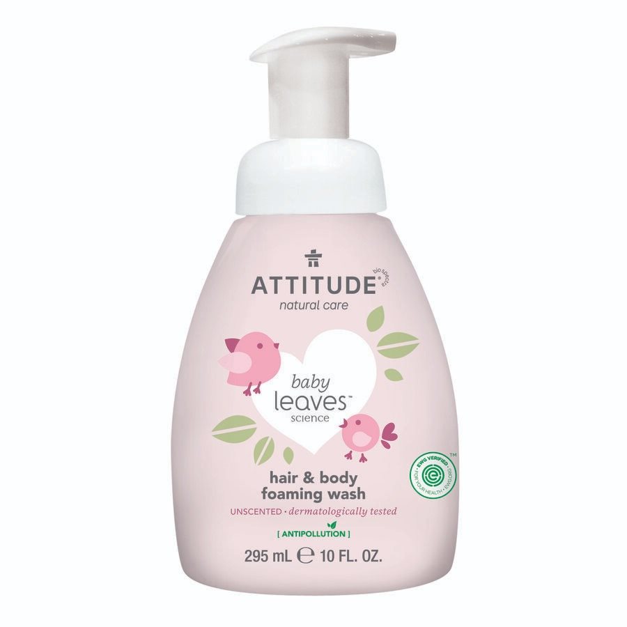 ATTITUDE Baby Leaves 2 v 1 bez vône 295 ml Detské mydlo