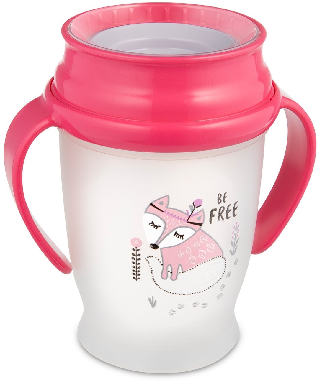 LOVI Hrnček  360° JUNIOR 250 ml s úchytmi INDIAN – ružový Detský...