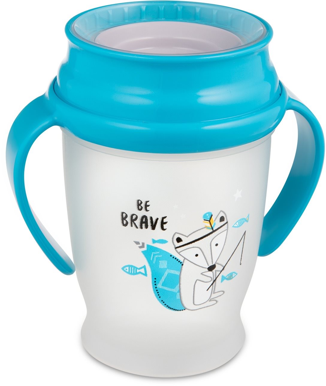 LOVI Hrnček  360° JUNIOR 250 ml s úchytmi INDIAN – modrý Detský...