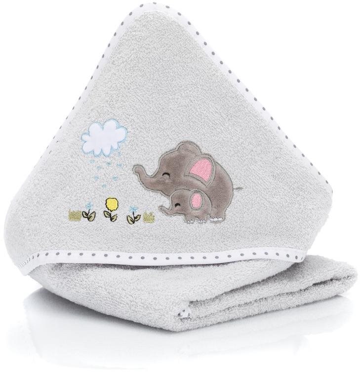 Fillikid kapucnis törölköző Elephant grey 75 × 75 cm Gyerek...