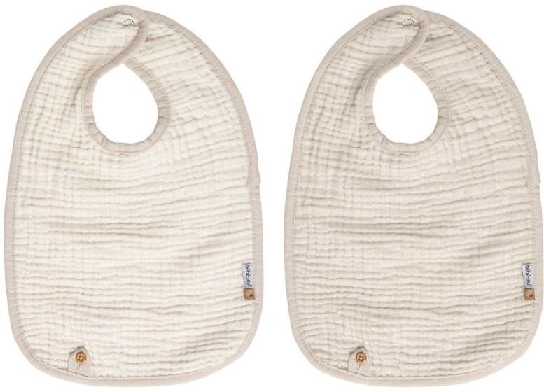 Bébé-jou Podbradníky Pure Cotton Sand 2 ks Podbradník