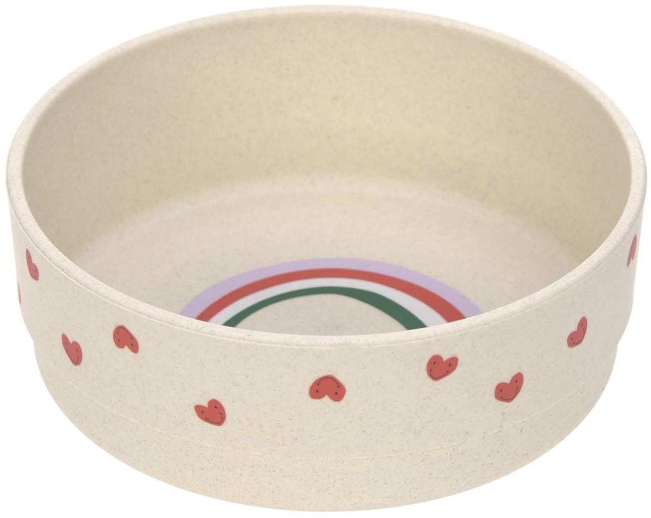 Lässig Bowl PP/Cellulose Rascals Heart lavender Gyerektányér