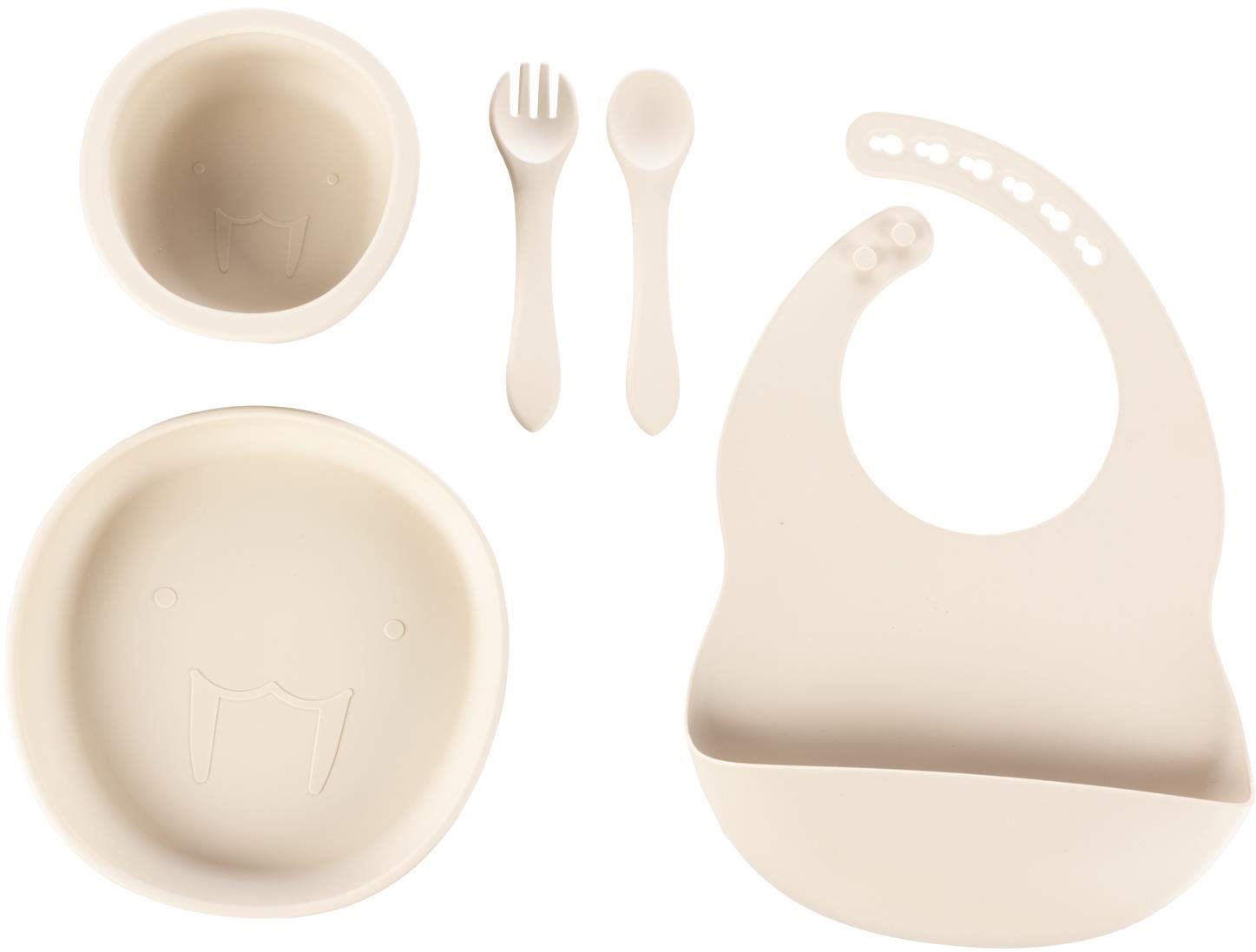 Zopa Dětská jídelní sada Sand Beige Dětská jídelní sada