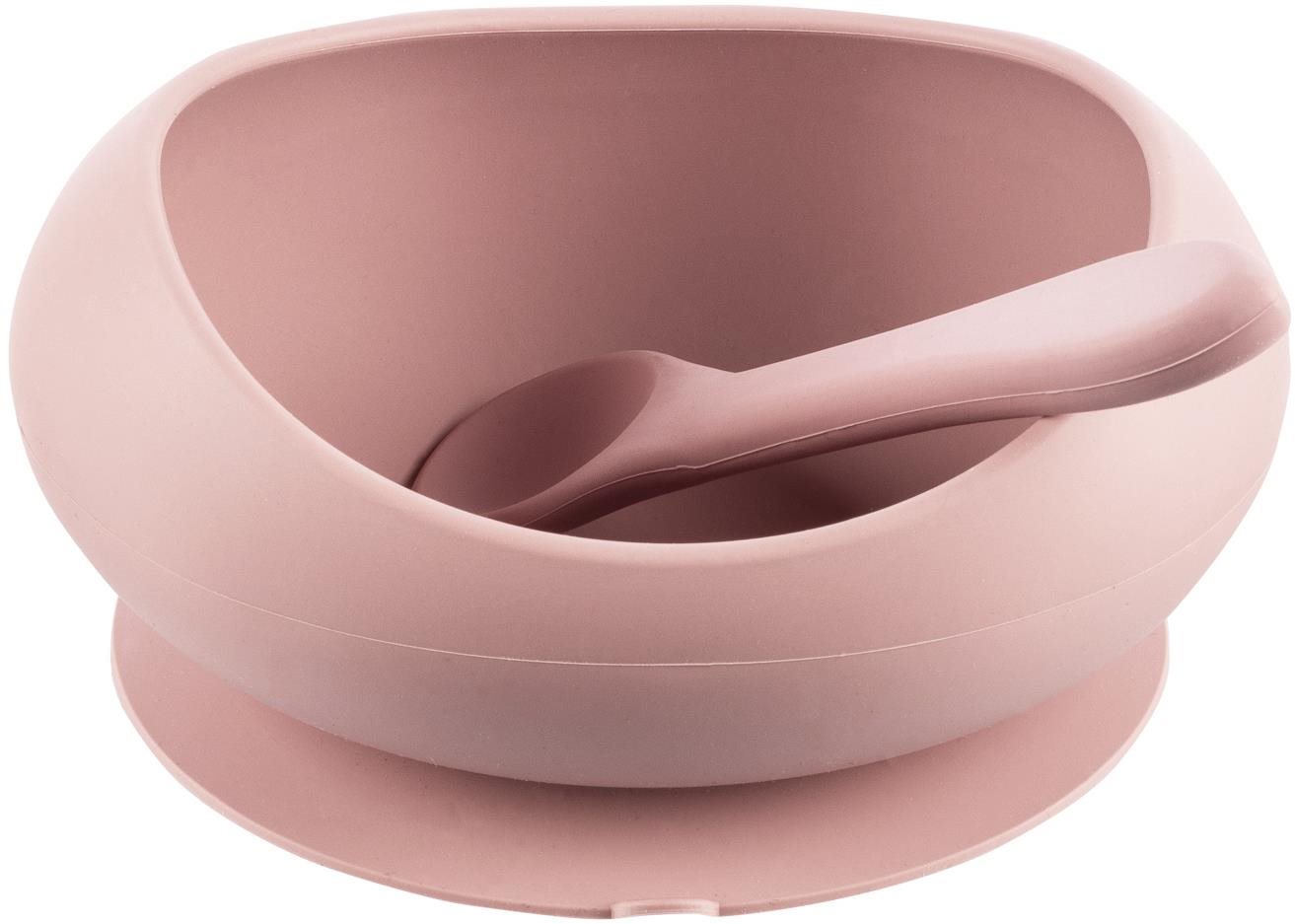 Zopa Tál emelt peremmel és tapadókoronggal Old Pink Gyerektányér
