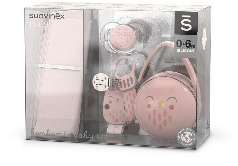 Suavinex Baby ajándékkészlet Bonhomia - rózsaszínű Ajándék szett