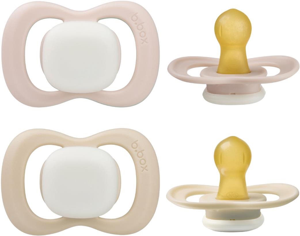 B.Box Cumlíky z prírodného kaučuku 0 – 6m 2 ks Glow blush/latte...