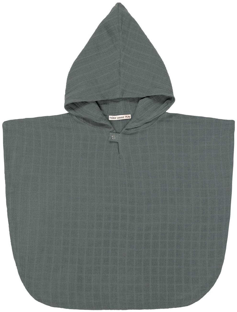 Lässig Muslin Poncho petrol green Detská osuška
