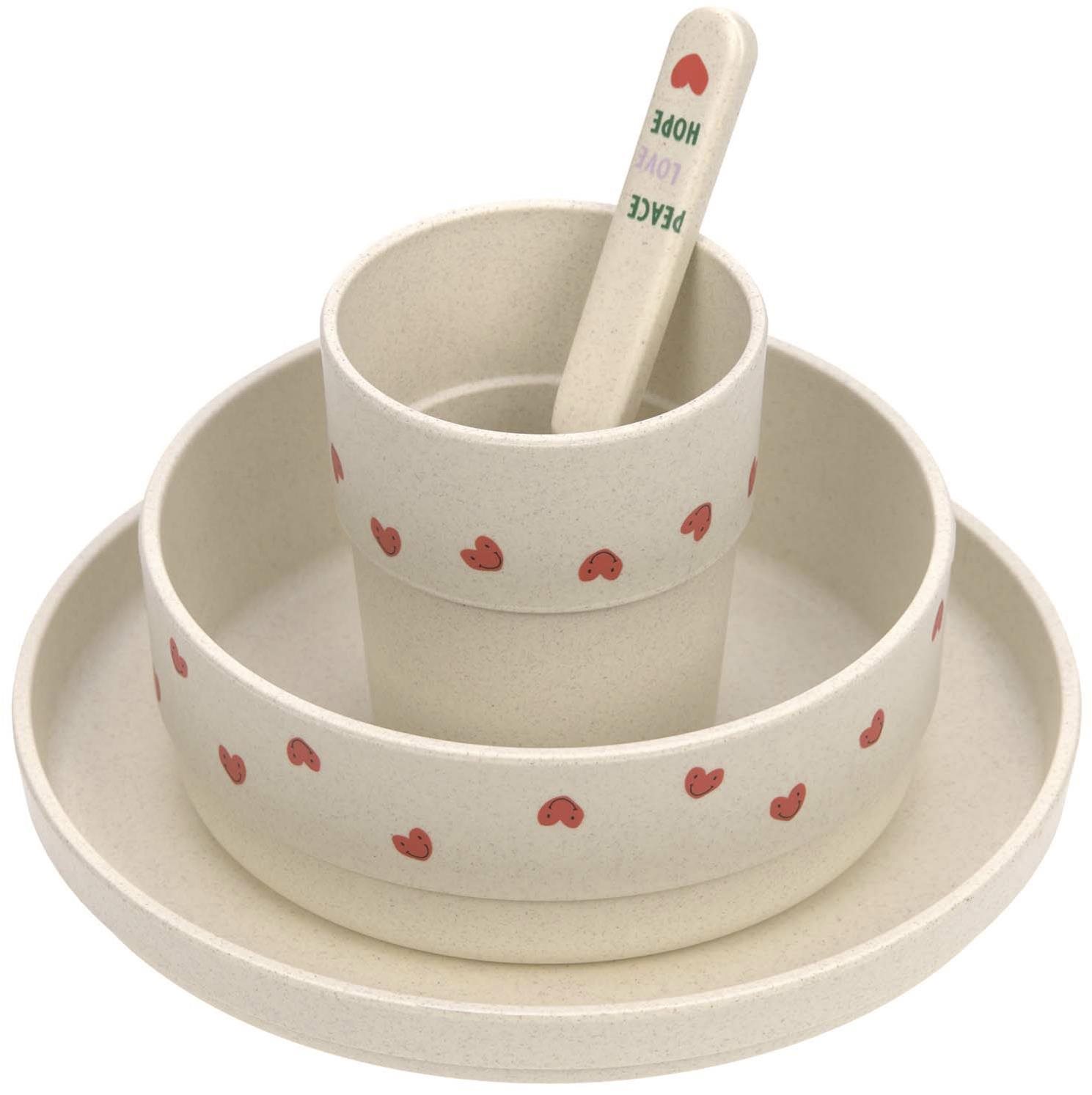 Lässig Dish Set PP/Cellulose Happy Rascals Heart lavender Detská...