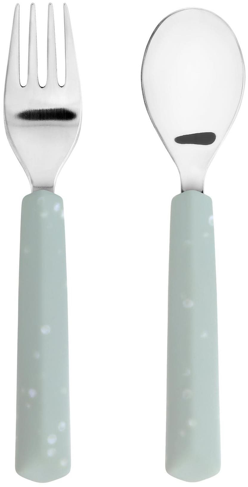 Lässig Cutlery with Silicone Handle blue 2 ks Detský príbor