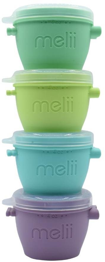 Melii Silikónové tégliky na potraviny Snap&Go 118 ml – 4 ks Dózy na...