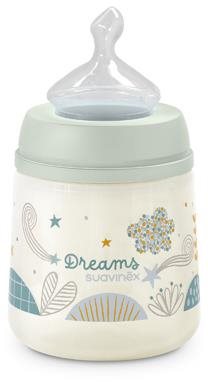 Suavinex Dreams anatomická M 150 ml zelená Dojčenská fľaša