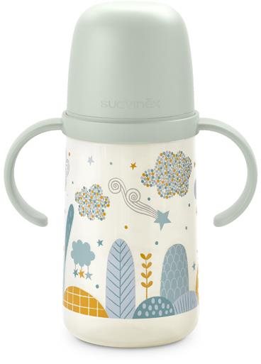 Suavinex Druhá fľaša s uškami Dreams 270 ml zelená Dojčenská fľaša