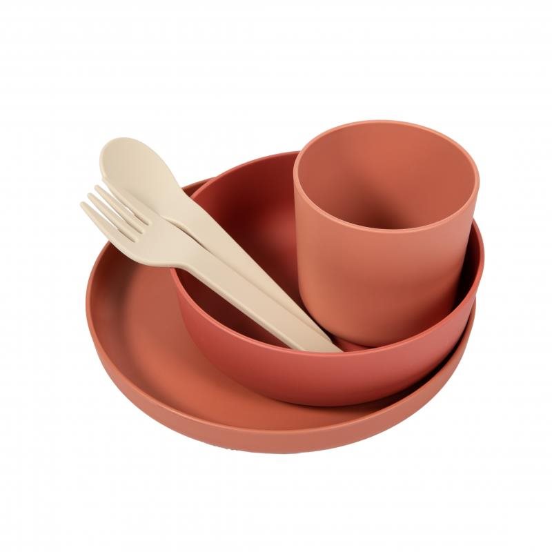 Bo Jungle Jedálenská súprava 5 ks CPLA Terracotta Jedálenská súprava