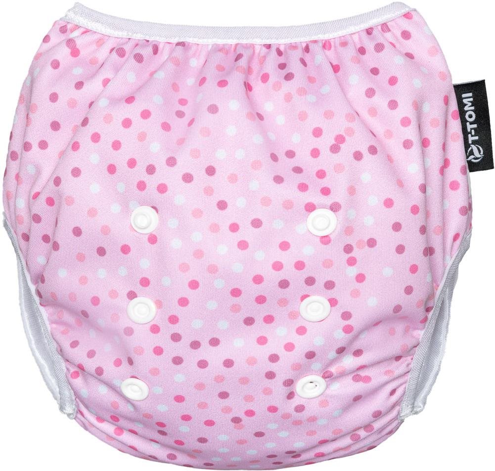 T-tomi Plienkové plávky s volánikom, Pink dots Plienkové nohavičky