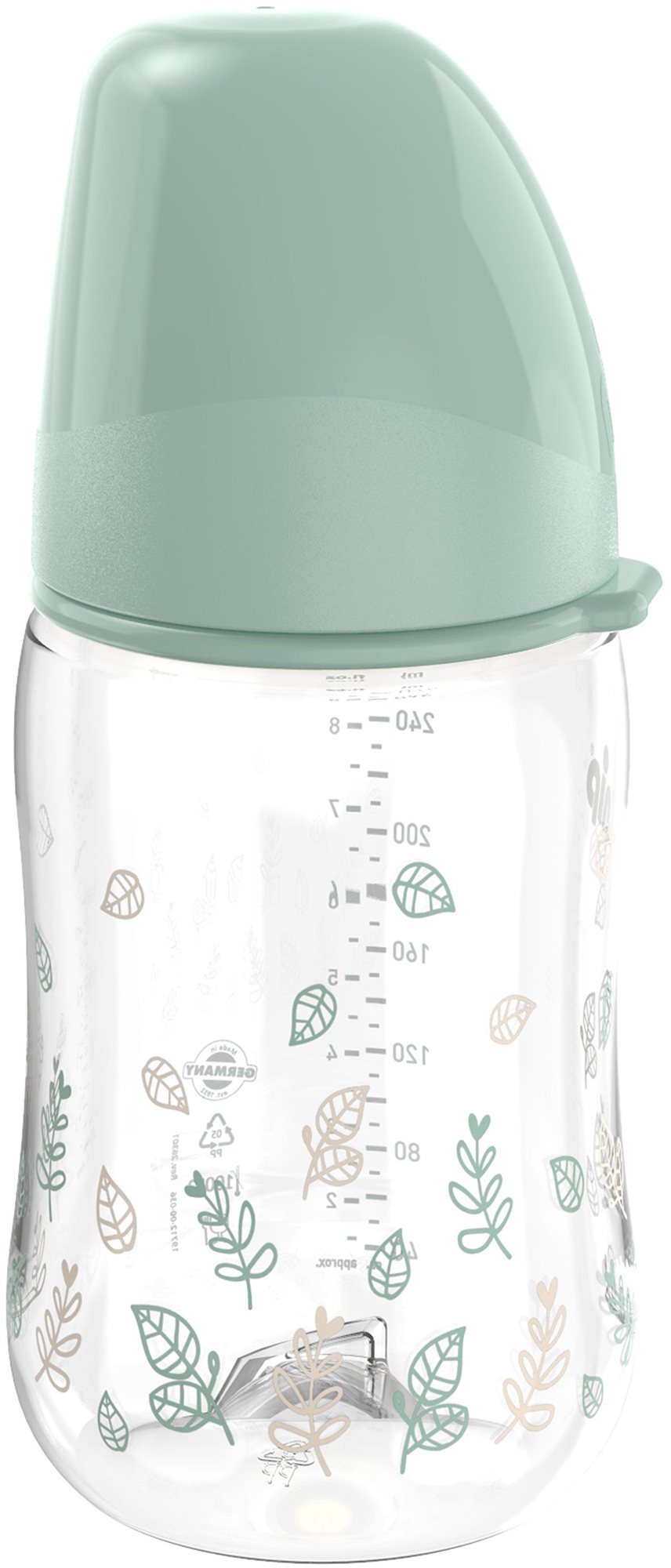 Nip Cherry Green fľaša široká 260 ml chlapec Dojčenská fľaša