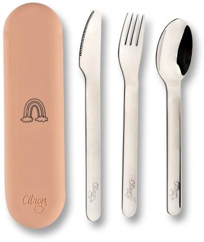 Citron Set príborov s puzdrom Blush Pink Detský príbor