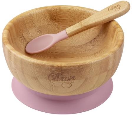 Citrón Miska s prísavkou – Blush Pink Detská miska
