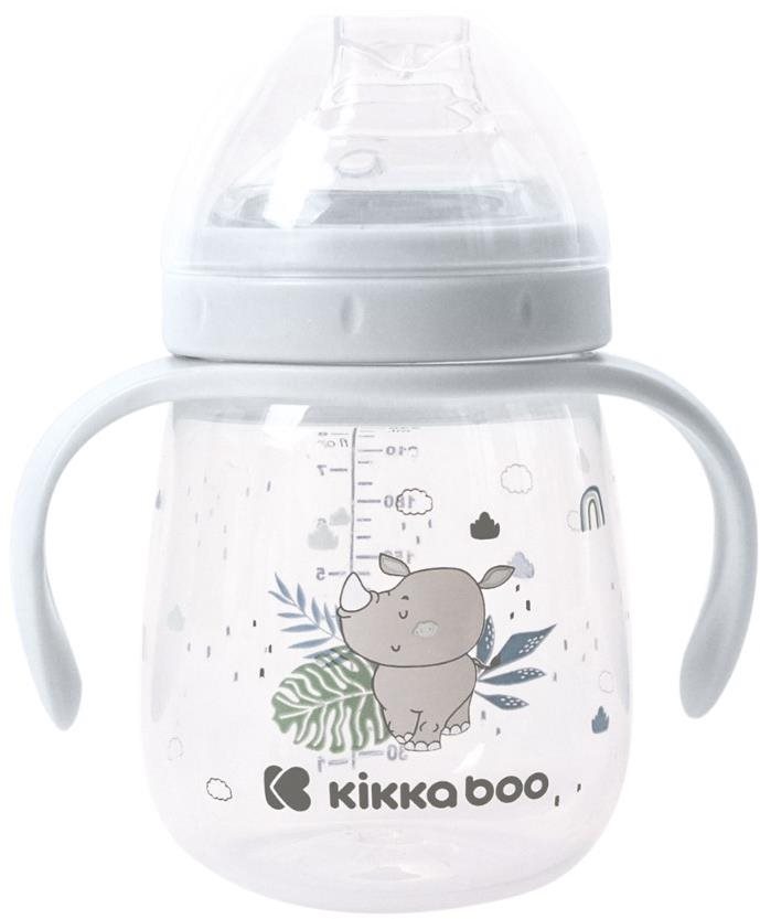 KikkaBoo Tanulópohár szilikon itatócsőrrel, 240 ml, Savanna Blue...