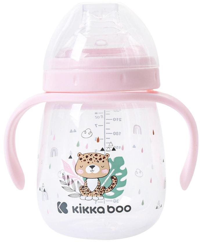 KikkaBoo Hrnček so silikónovou pitkou 240 ml Savanna Pink Detský...