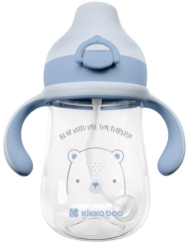 KikkaBoo Hrnček so silikónovou pitkou 300 ml Bear with me Blue...