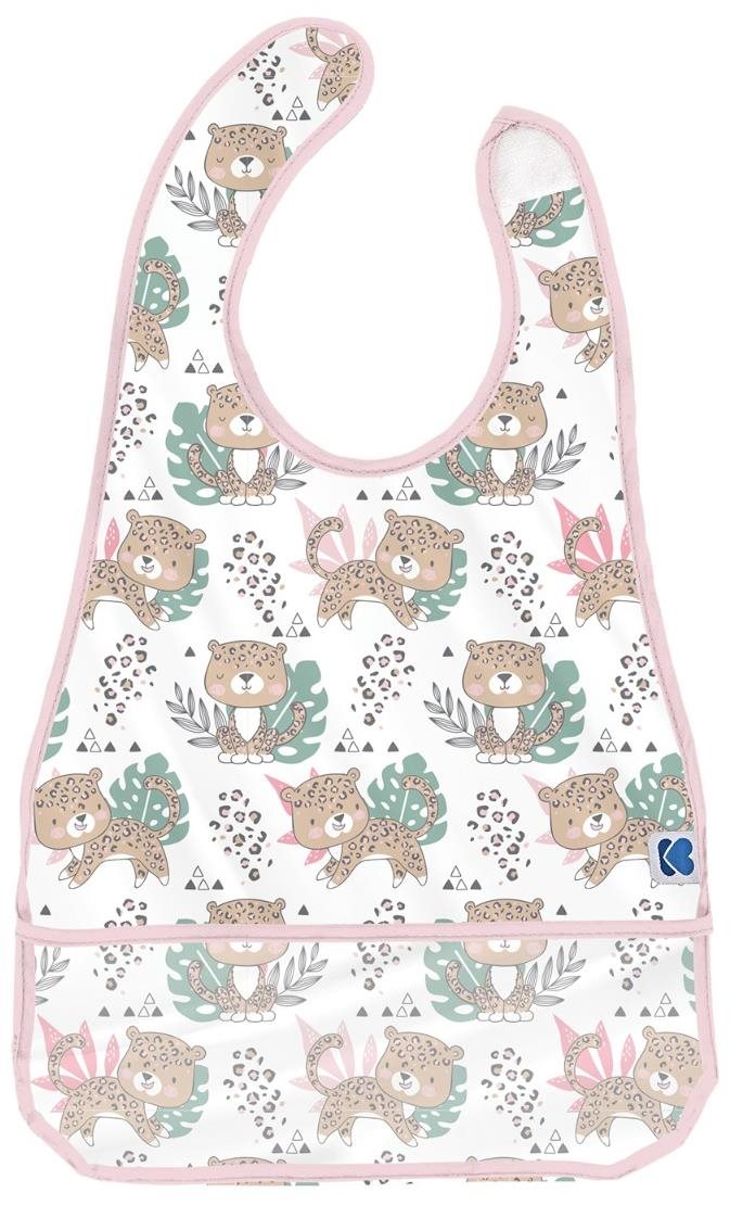 KikkaBoo Előke zsebbel Savanna Pattern Pink Előke