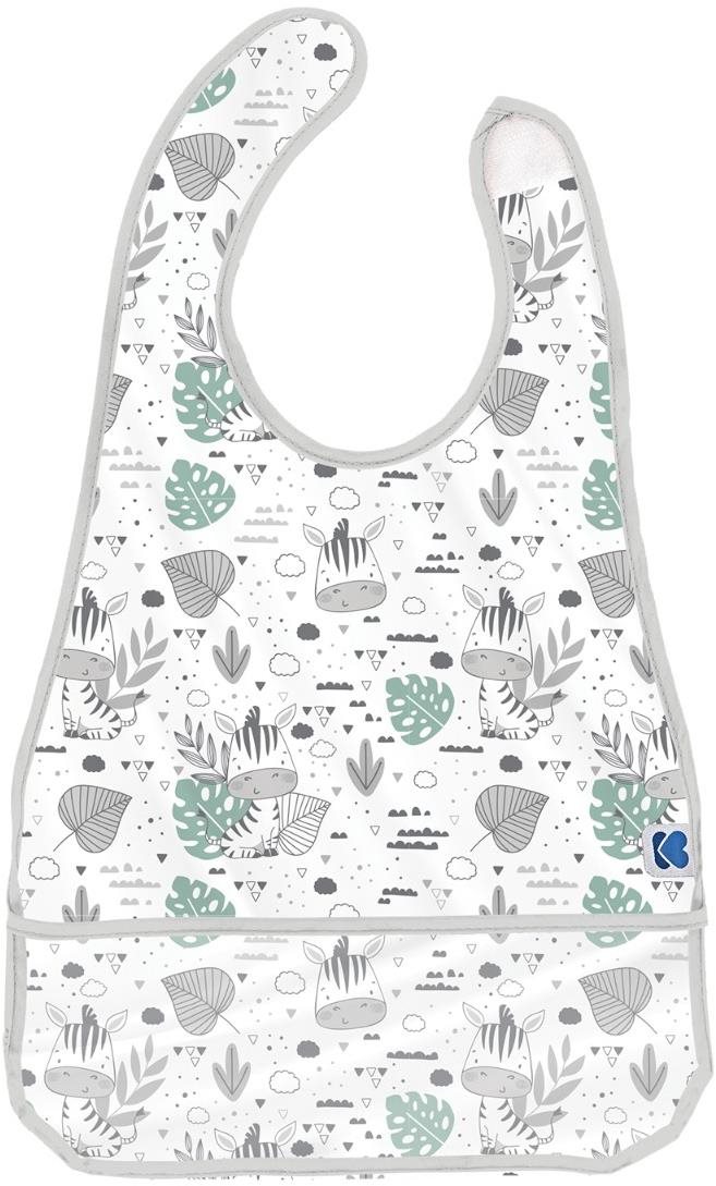 KikkaBoo Előke zsebbel Savanna Pattern Grey Előke