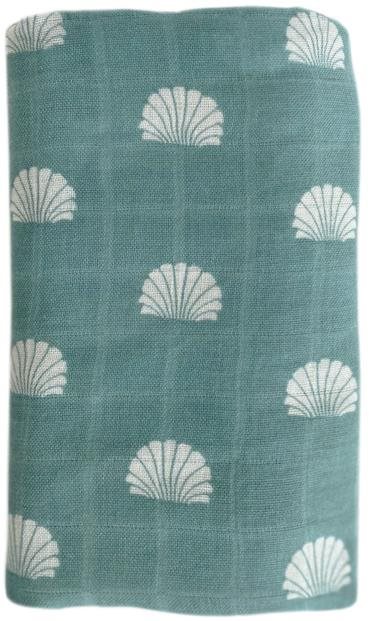 OB Designs Mušelínová plienka Shell Print – Ocean Látkové plienky